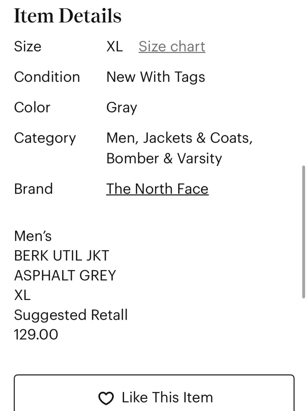 The North Face Men's Berk Util Bomber Jacket - Gray